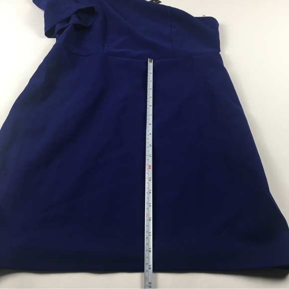 NWT Lulu's blue stay gorgeous one shoulder unique mini dress size XL - Picture 11 of 13